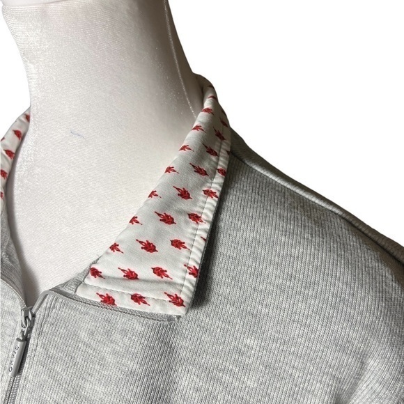 Orvis 1/4 Zip Women’s Size XL Heather Grey Collared Pullover Leaf Fall - Picture 2 of 6